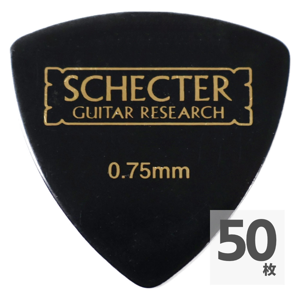 SCHECTER SPD-MC10 BK サンカク型 MEDIUM セルロイド ギターピック×50枚