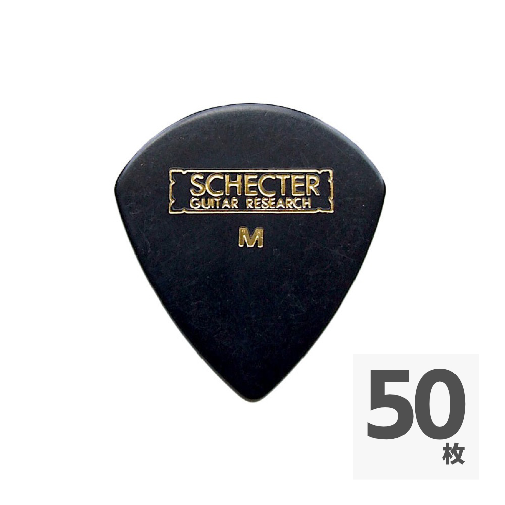 SCHECTER SPJ-MC10 BK JAZZタイプ MEDIUM セルロイド ギターピック×50枚