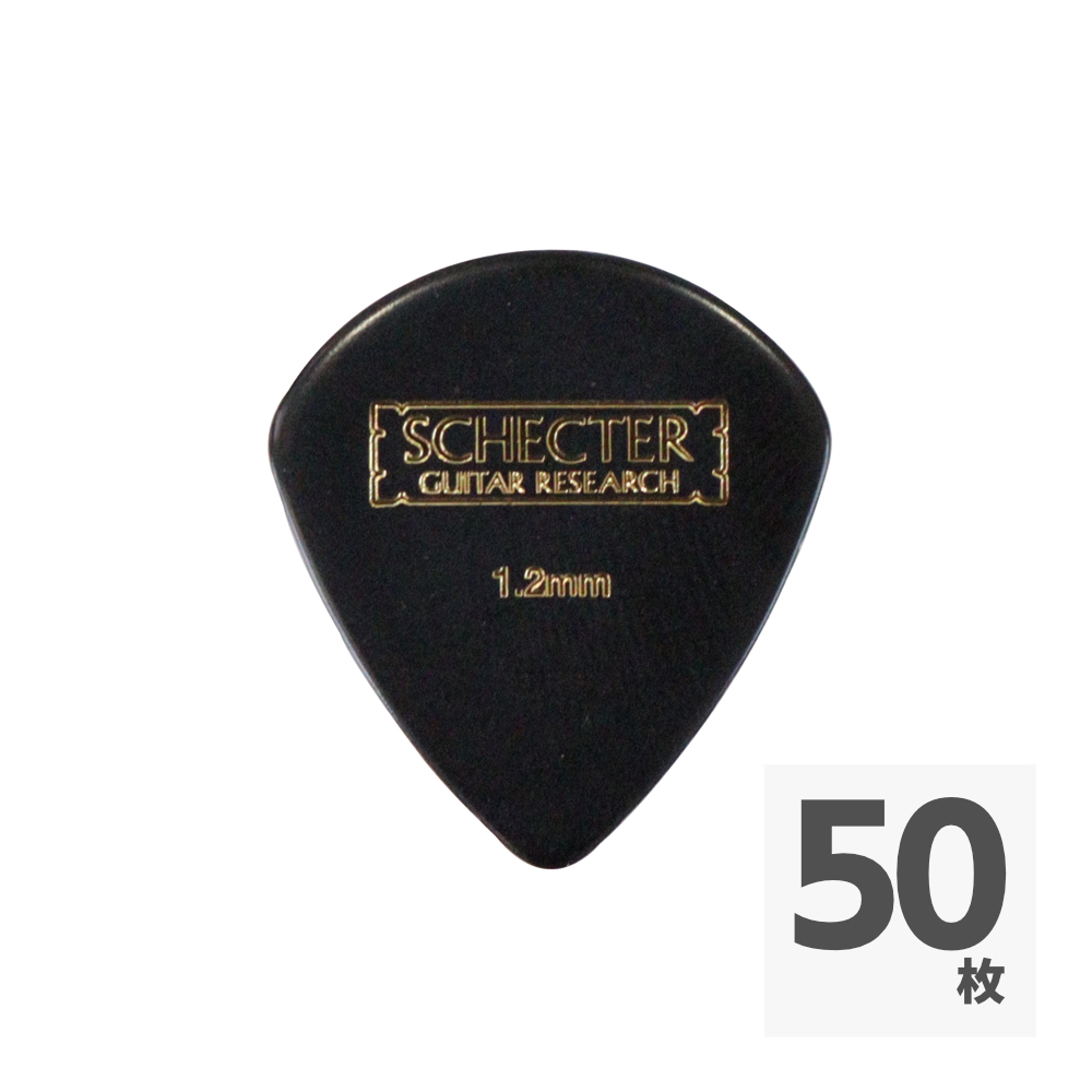 SCHECTER SPJ-EC10 BK JAZZタイプ EX HARD セルロイド ギターピック×50枚