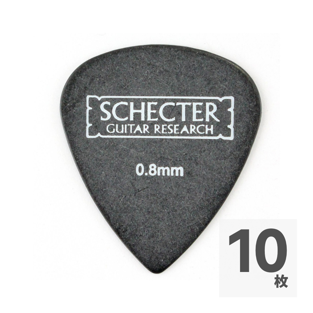 SCHECTER SPT-MP10 BK ティアドロップ型 MEDIUM ポリアセタール ギターピック×10枚