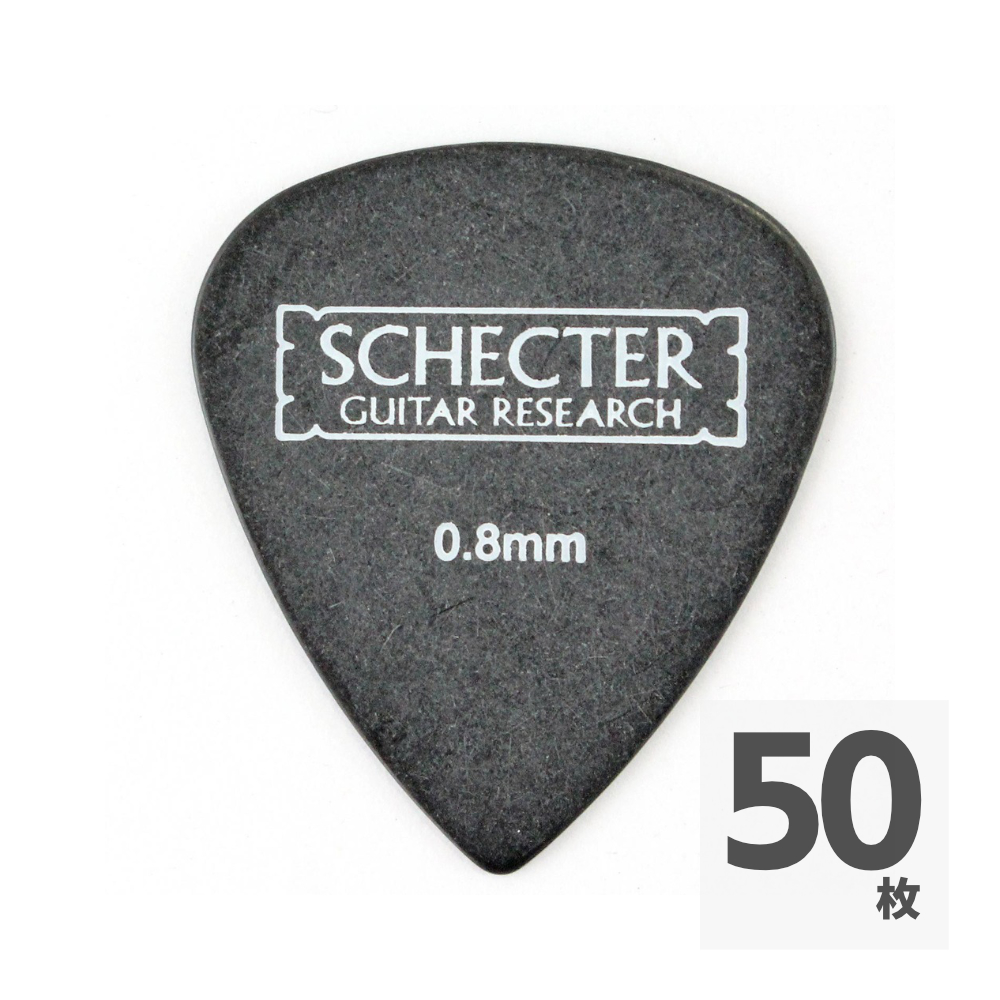 SCHECTER SPT-MP10 BK ティアドロップ型 MEDIUM ポリアセタール ギターピック×50枚