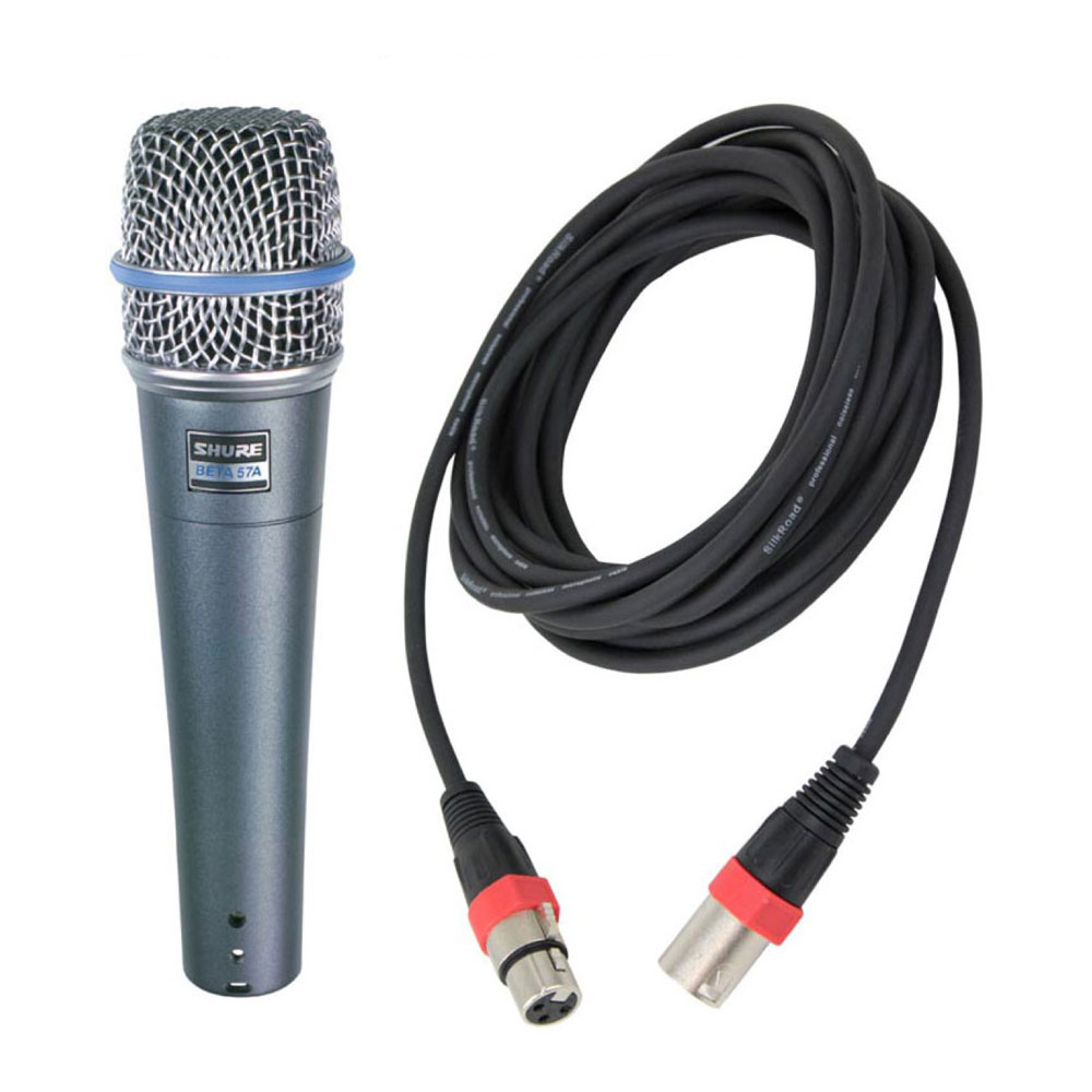 SHURE BETA57A 5Mマイクケーブル（XLRオス-メス）付き ボーカル/楽器両用ダイナミックマイク