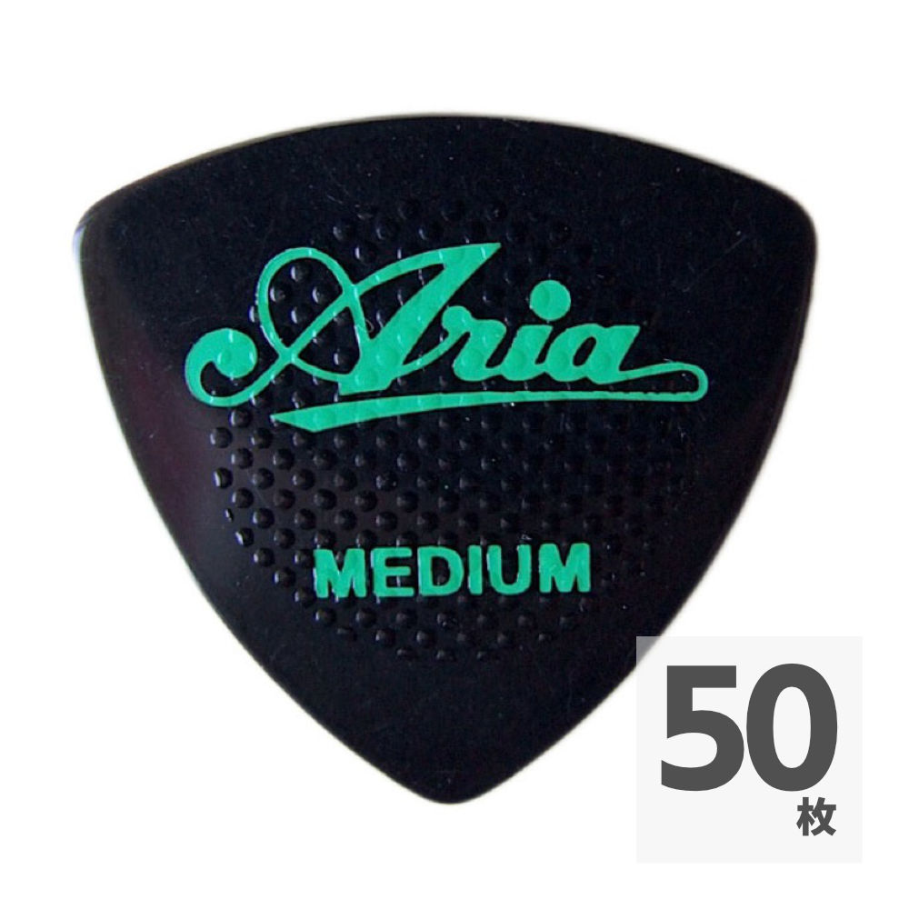 ARIA RUBBER GRIP MEDIUM BK×50枚 ギターピック