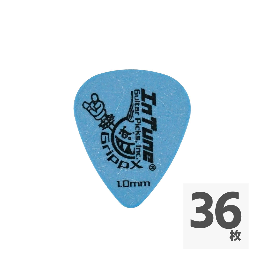 In Tune Guitar Picks DGP1-C100 GrippX-X 1.00mm Blue ギターピック×36枚