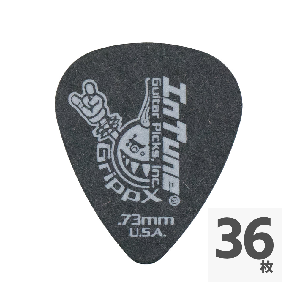 In Tune Guitar Picks DGP1-B73 GrippX-Xb 0.73mm Black ギターピック×36枚