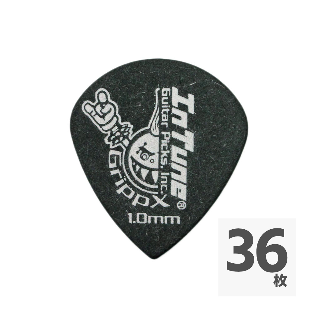 In Tune Guitar Picks DGP3-B100 GrippX-XJb 1.00mm Black ギターピック×36枚