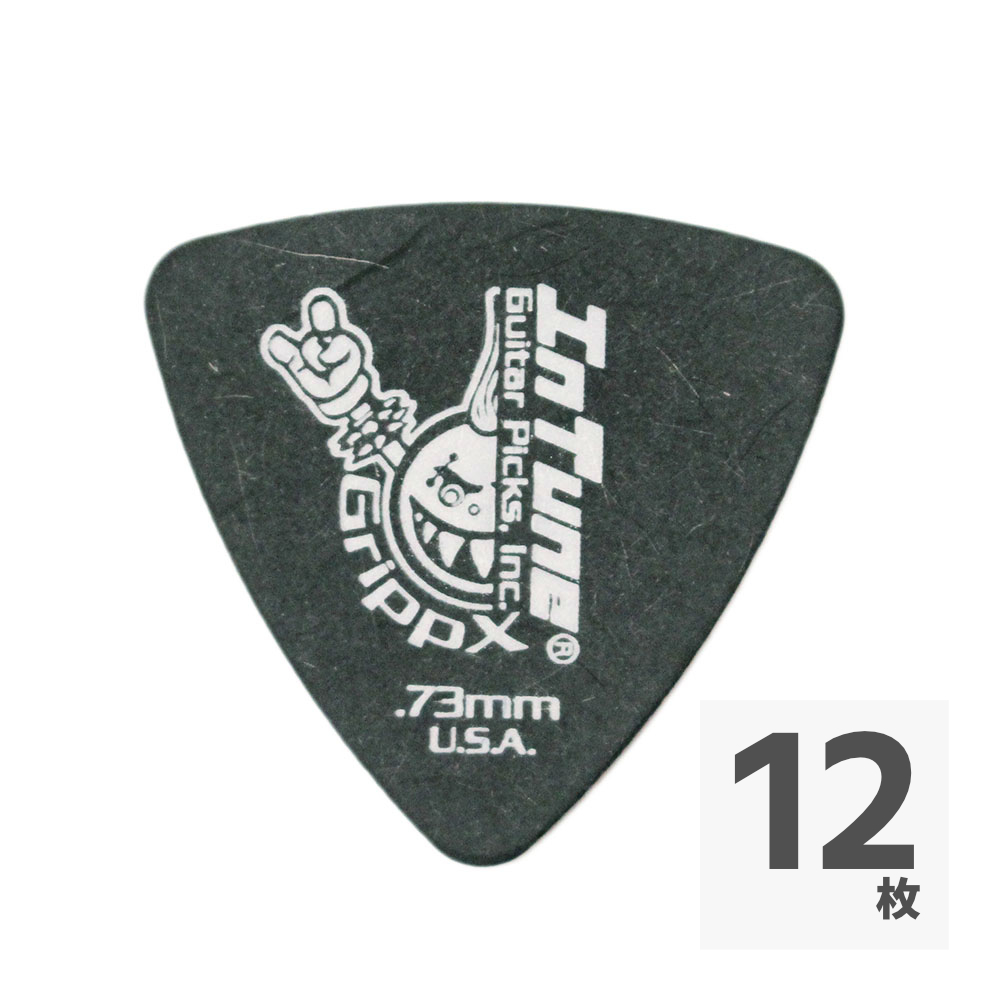 In Tune Guitar Picks DGP2-B73 GrippX-XXXb 0.73mm Black ギターピック×12枚