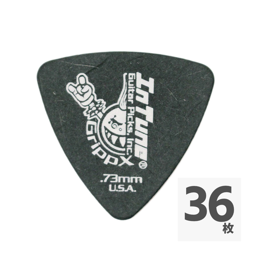 In Tune Guitar Picks DGP2-B73 GrippX-XXXb 0.73mm Black ギターピック×36枚