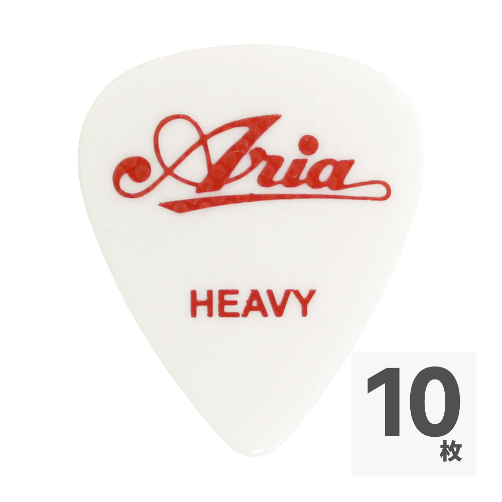ARIA RUBBER GRIP Tear Drop HEAVY WH×10枚 ギターピック