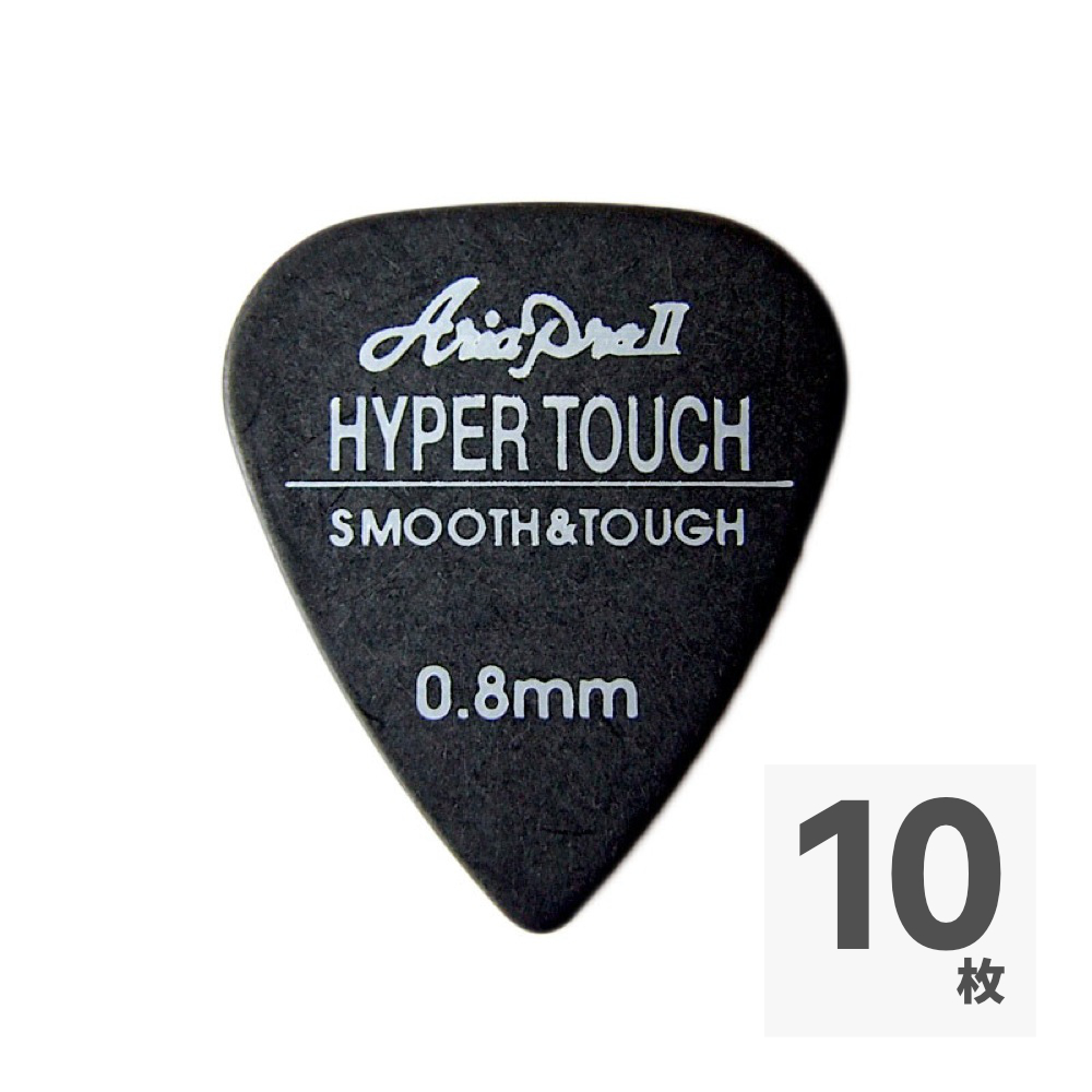 AriaProII HYPER TOUCH Tear Drop 0.8mm BK×10枚 ギターピック