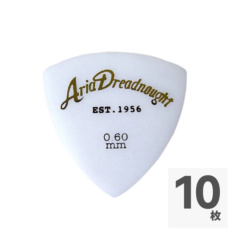 ARIA Aria Dreadnought HYPER TOUCH Triangle THIN 0.6mm WH×10枚 ギターピック