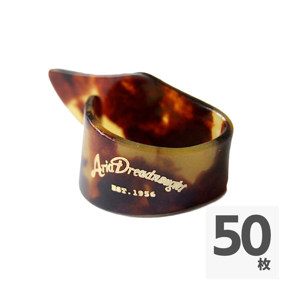 ARIA Aria Dreadnought サムピック セルロイド LARGE 1.5mm べっ甲柄×50枚 ピック